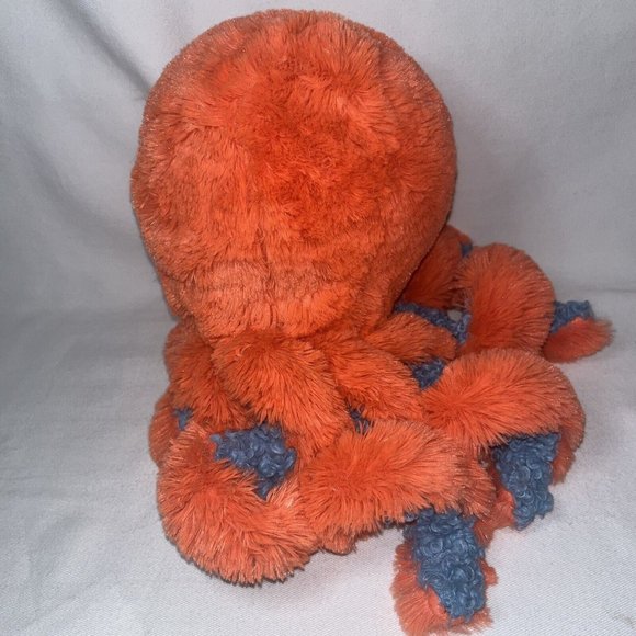 Manhattan Toy Co  Octopus Aqua Blue Coral Orange Tentacles Very Soft Clean Plush - Picture 7 of 15